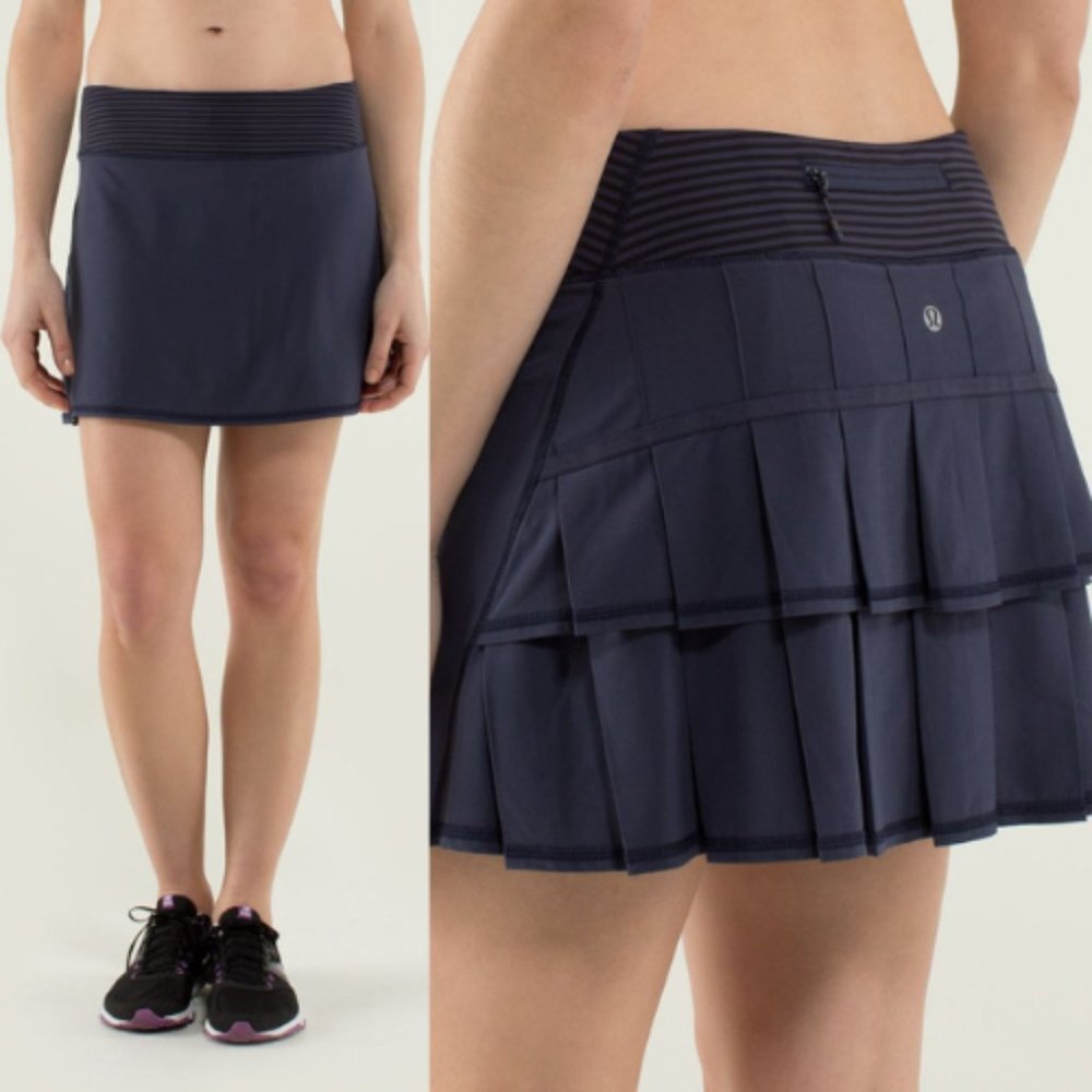 Lululemon Run: Pace Setter Skirt 4-way Stretch Cadet Blue 28649